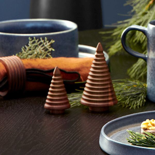 ASA Selection wood Deko Tannenbaum dunkel, gerillt 5,7 cm