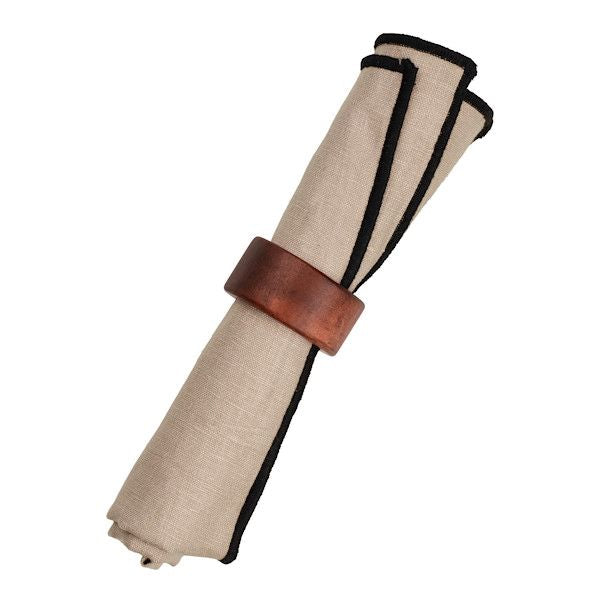 ASA Selection "wood" 2er Set Serviettenringe, rund, glatt