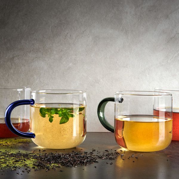 ASA Selection "coppa glas" Henkelbecher, grüner Henkel