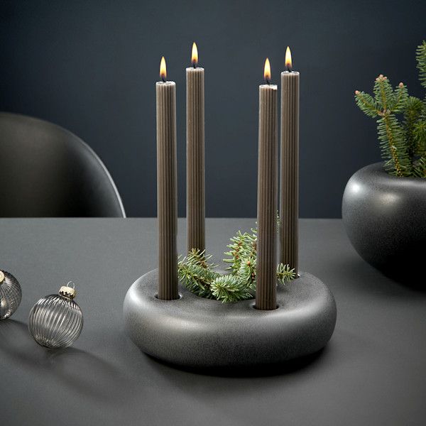 ASA Selection "xmas" Kerzenhalter für Stabkerzen, black iron