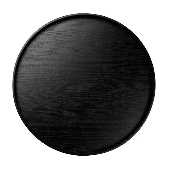 ASA Selection "wood" Tablett auf Fuß rund schwarz