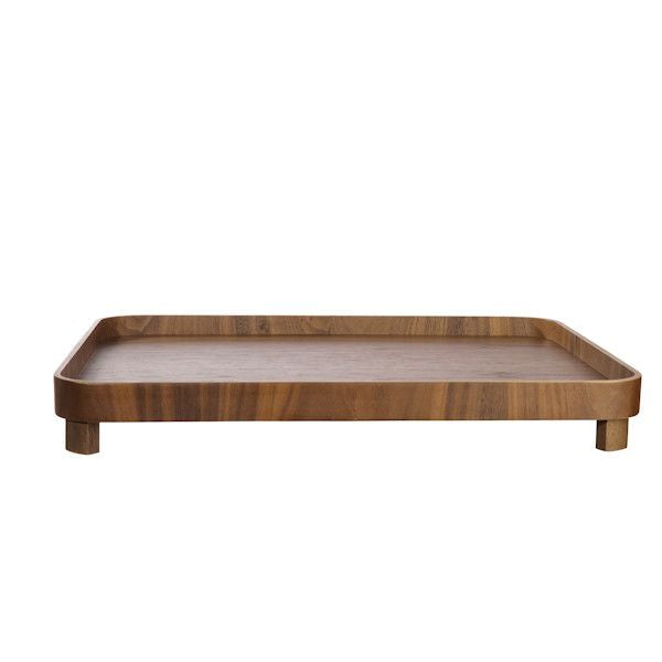 ASA Selection "wood" Tablett auf Fuß rechteckig