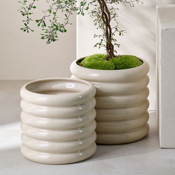 ASA Selection "loopy" Übertopf summer sand 23cm