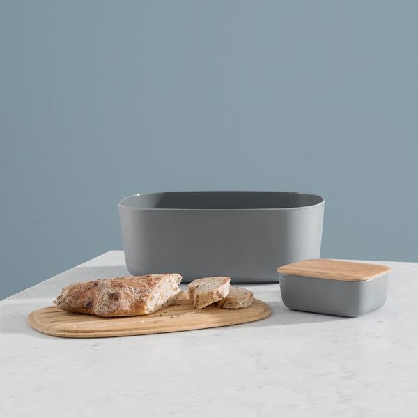RIG-TIG Brotkasten 34,5 cm warm grey