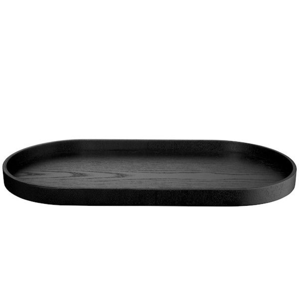 ASA Selection "wood" Holztablett Eiche oval schwarz 44 cm