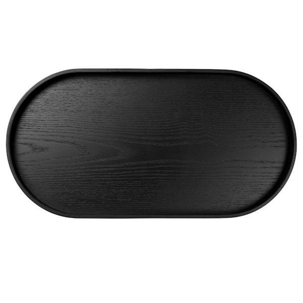 ASA Selection "wood" Holztablett Eiche oval schwarz 44 cm