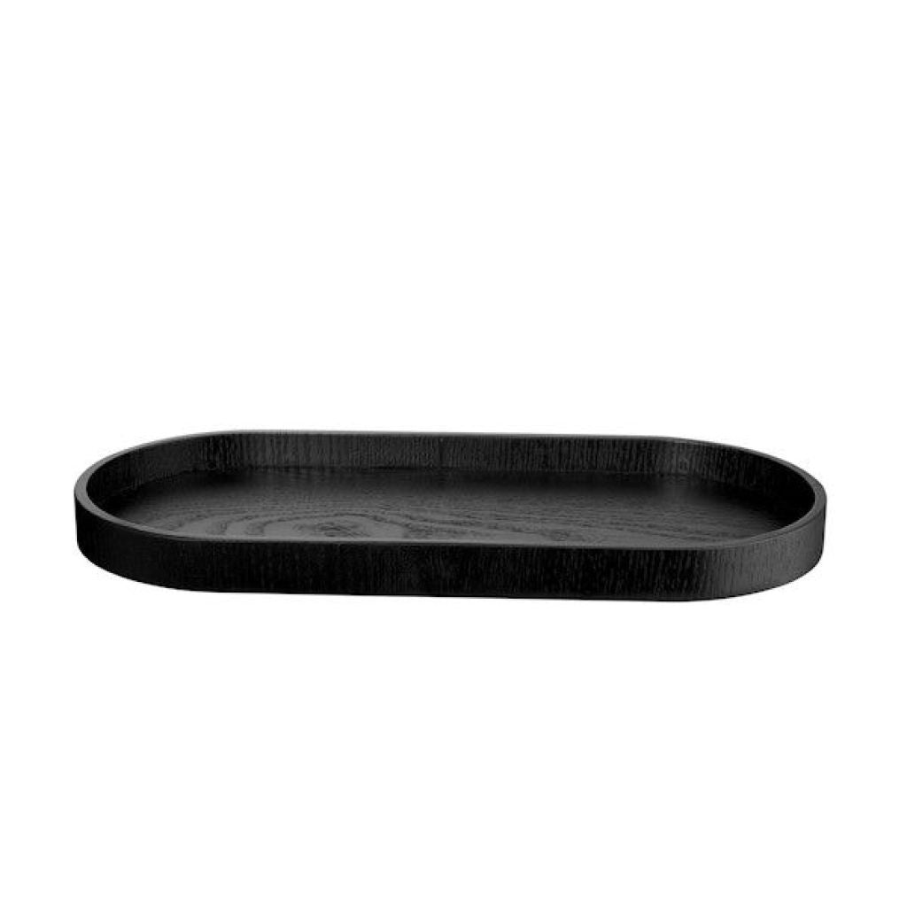ASA Selection "wood" Holztablett Eiche oval schwarz 35,5 cm