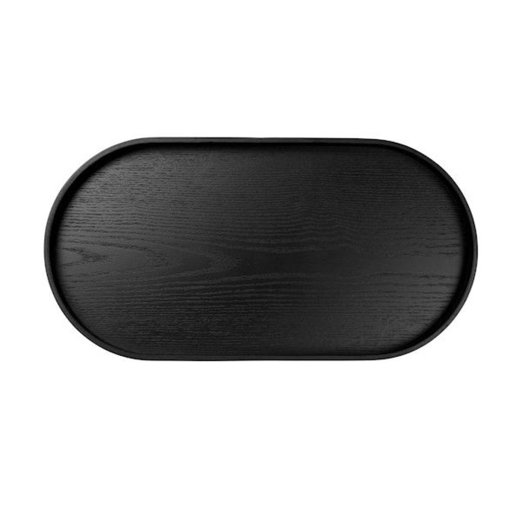 ASA Selection "wood" Holztablett Eiche oval schwarz 35,5 cm
