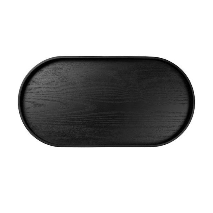 ASA Selection "wood" Holztablett Eiche oval schwarz 35,5 cm