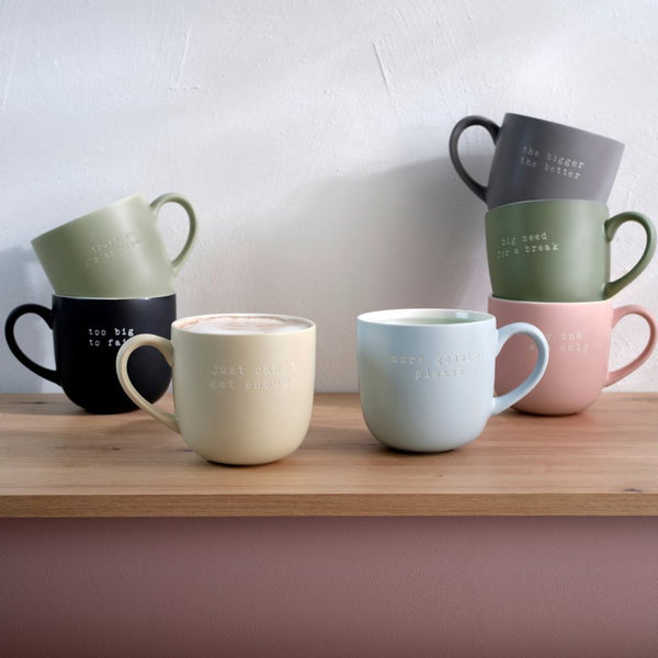 ASA Selection "hey!" Henkelbecher groß "just can't get enough"