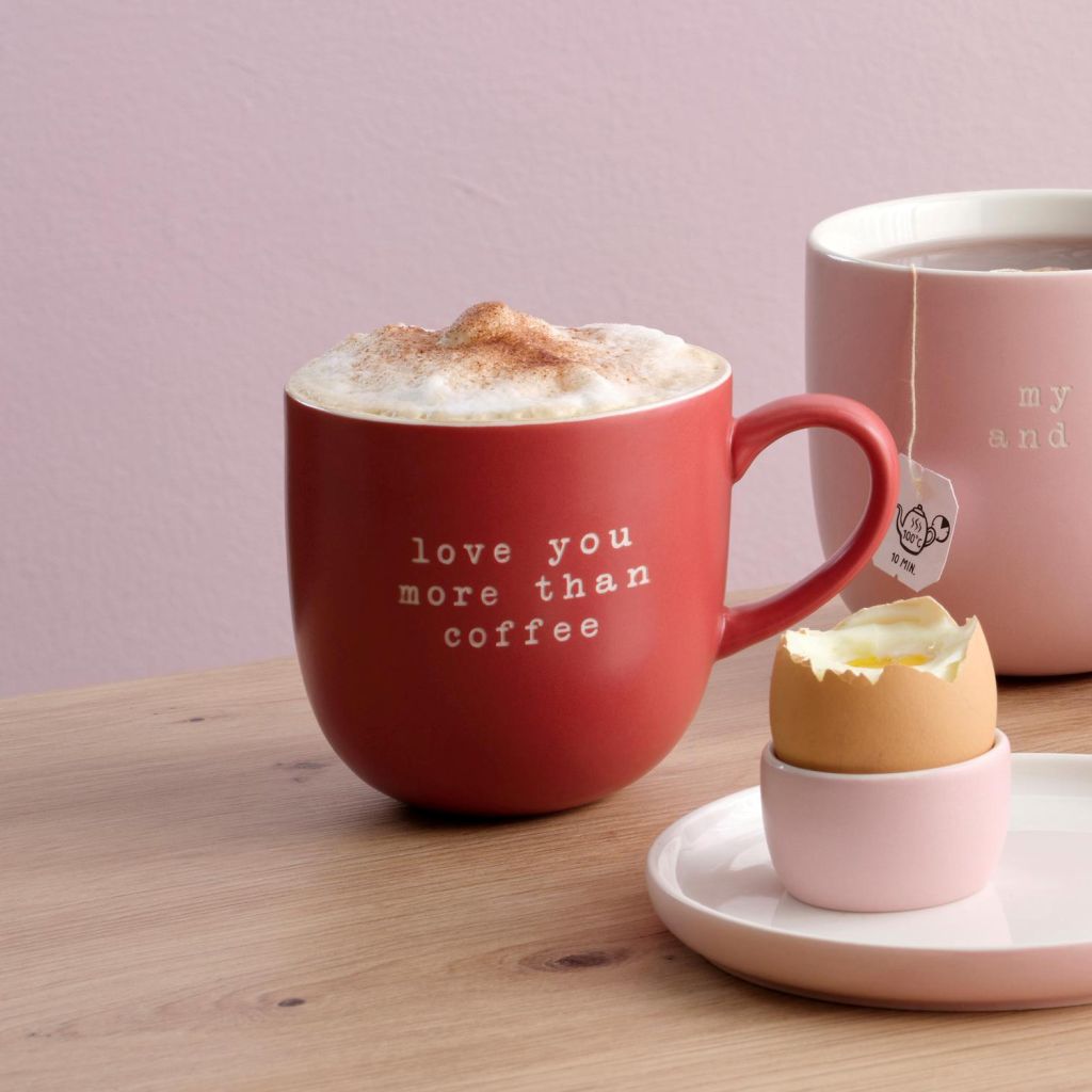 ASA Selection "hey!" Henkelbecher "love you more than coffee"