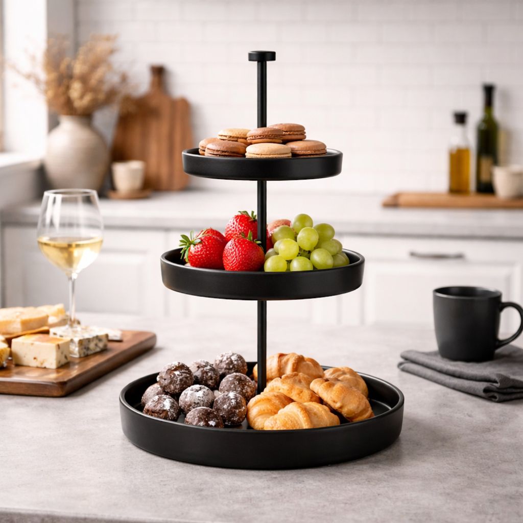 ASA Selection "grande" Etagere 3-stufig black iron
