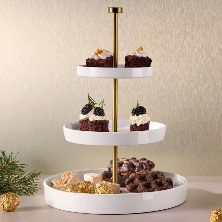 ASA Selection "grande" Etagere 3-stufig weiss gold