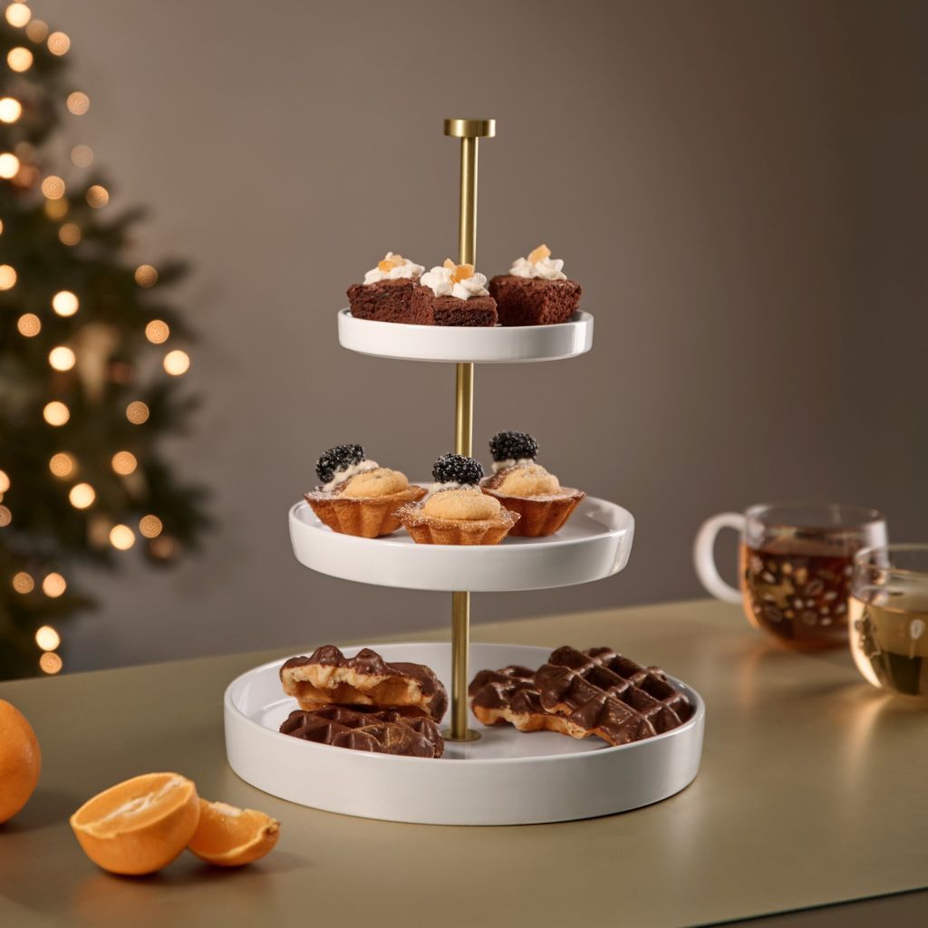 ASA Selection "grande" Etagere 3-stufig weiss gold
